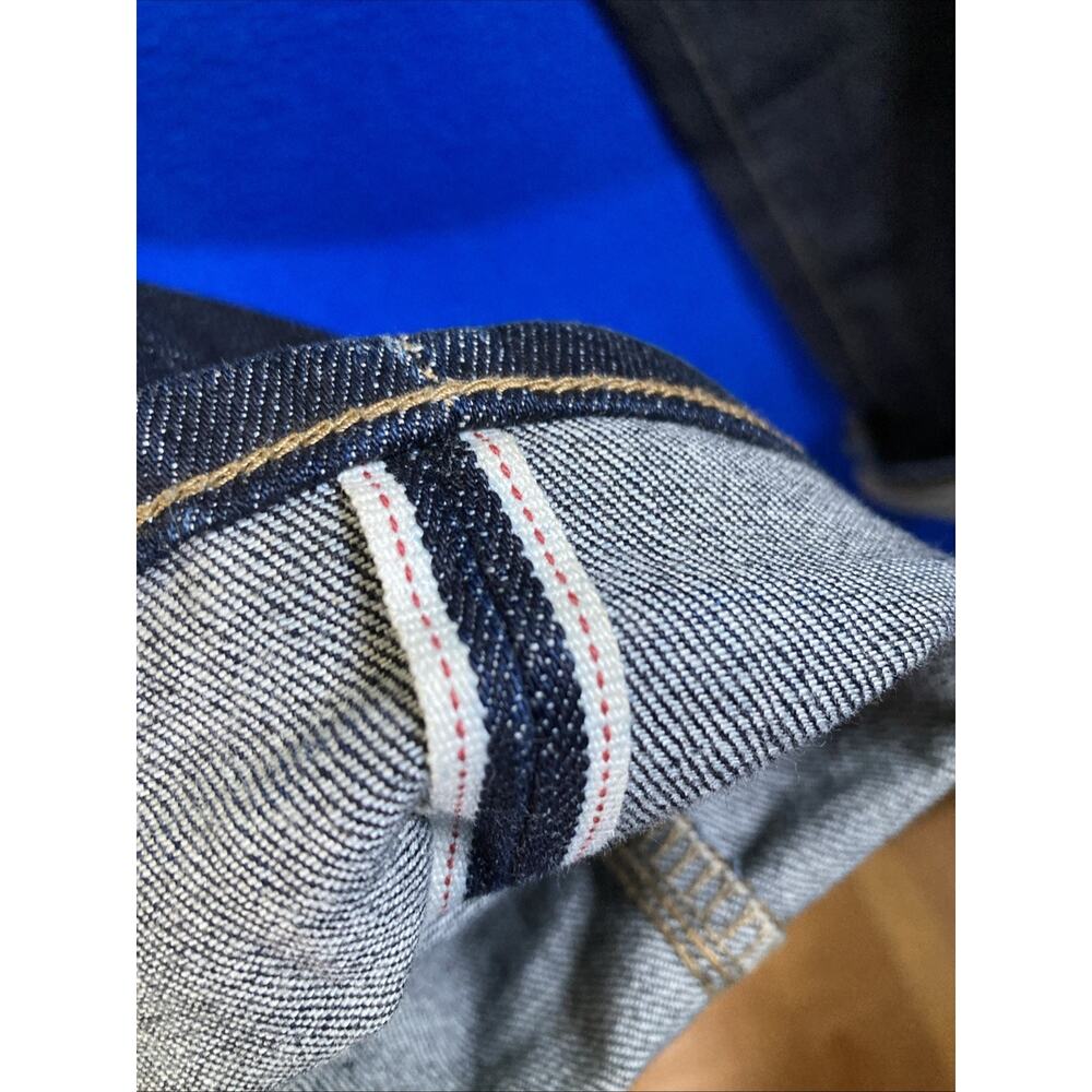 Uniqlo Women's Selvedge Slim Straight Jeans Japanese Kaihara Denim Size 4 - Picture 5 of 16